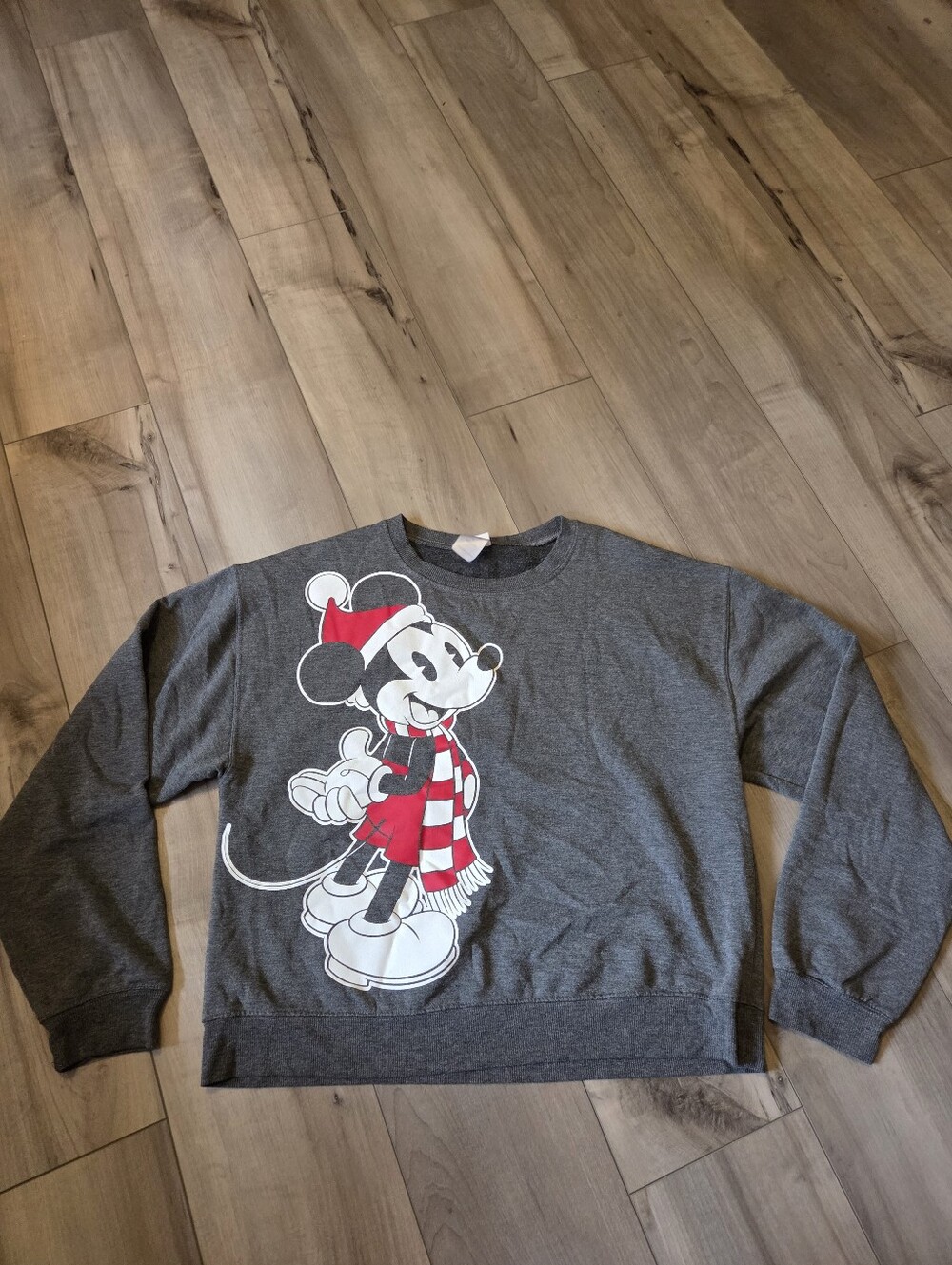Disney Crewneck Sweatshirt with Santa Mickey Graphic
